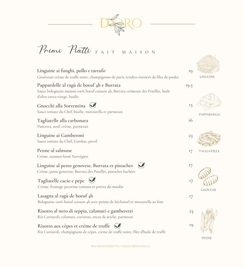 D'Oro - Menu Image 3